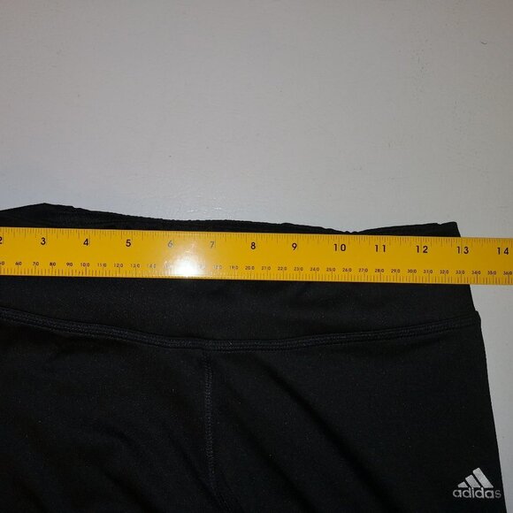 Adidas Climalite Ladies Capri Length Elastic Waist Black Leggings - Picture 7 of 8